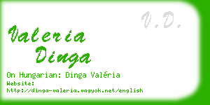 valeria dinga business card