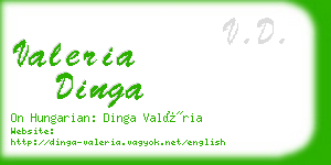 valeria dinga business card